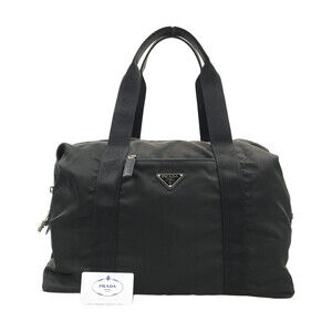 Prada Black Tessuto Travel Bag Boston bag